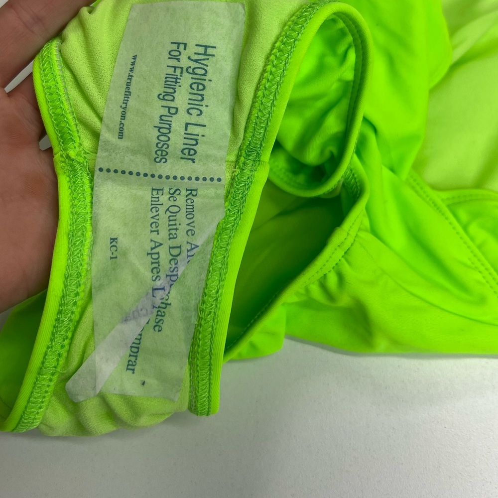 Breeza Maillot One Piece Swimsuit in Lime Green New With Tags Size Small - Picture 6 of 10